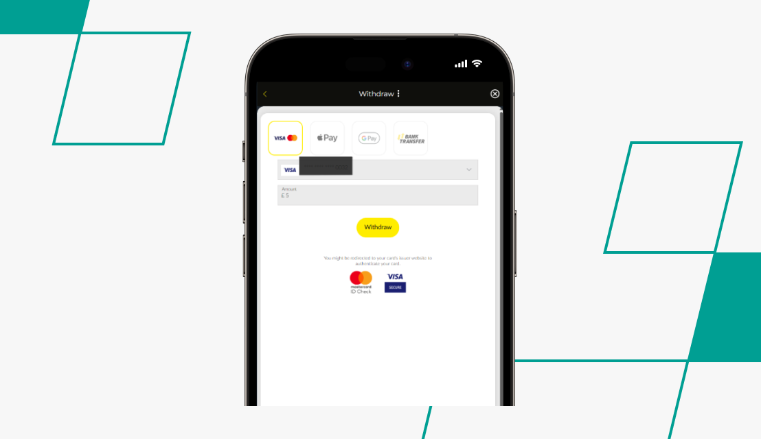 screenshot of talksport bet withdrawal step 2
