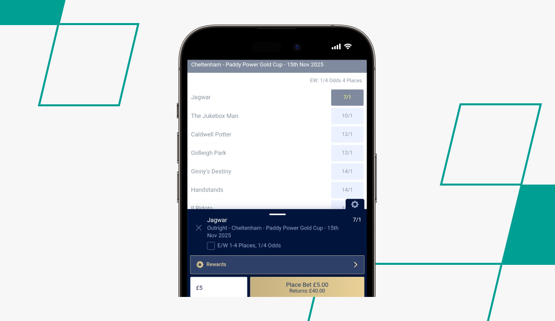 screenshot of william hill cheltenham bet slip