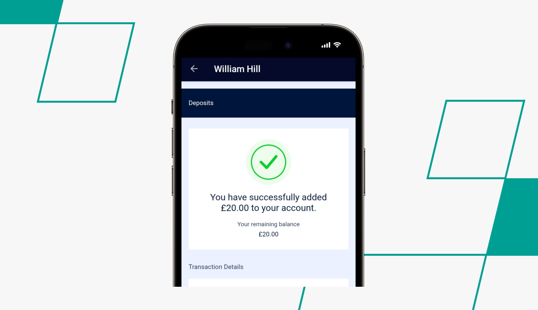 screenshot of william hill deposit step 3