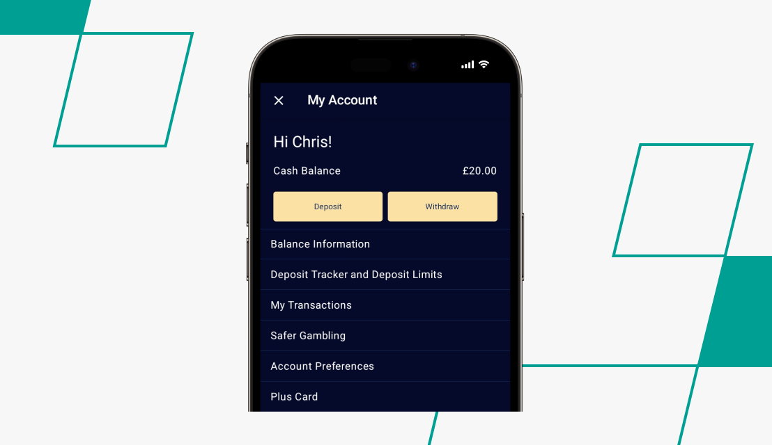 screenshot of william hill withdrawal step 1