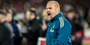 Sean Dyche on the sideline as Nottingham Forest manager