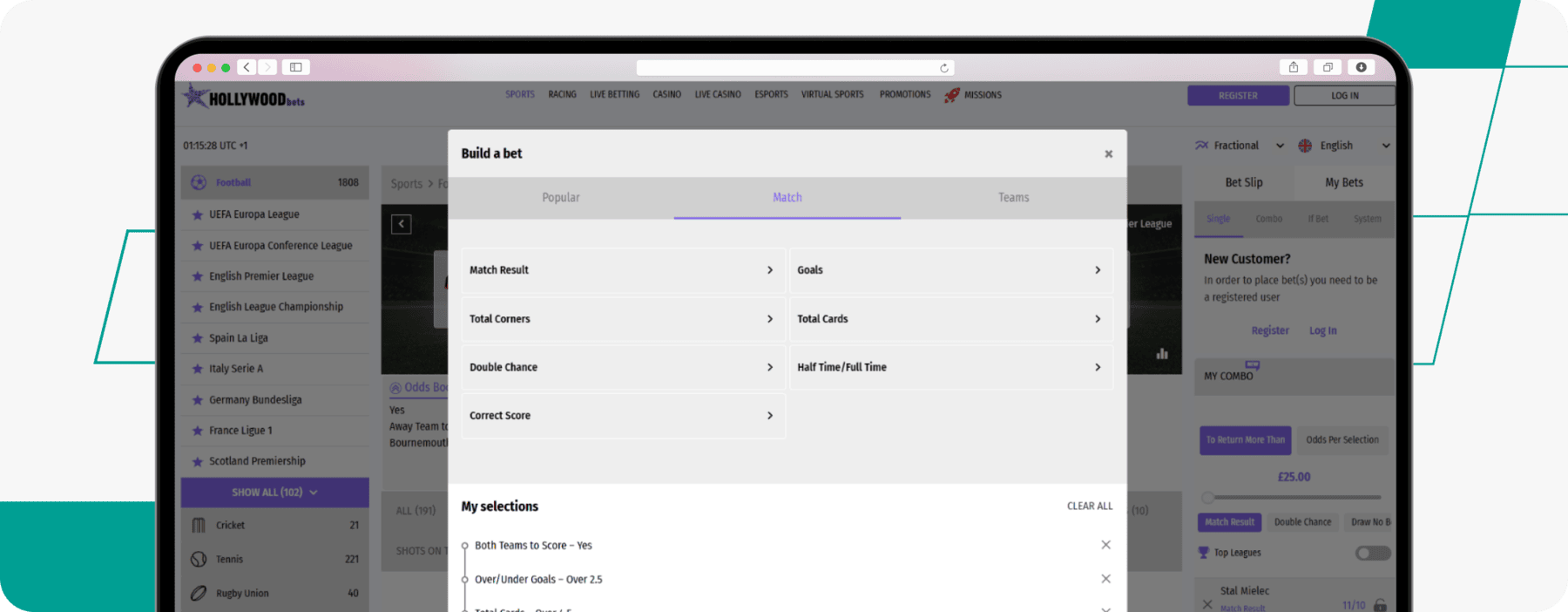 Hollywoodbets Bet Builder