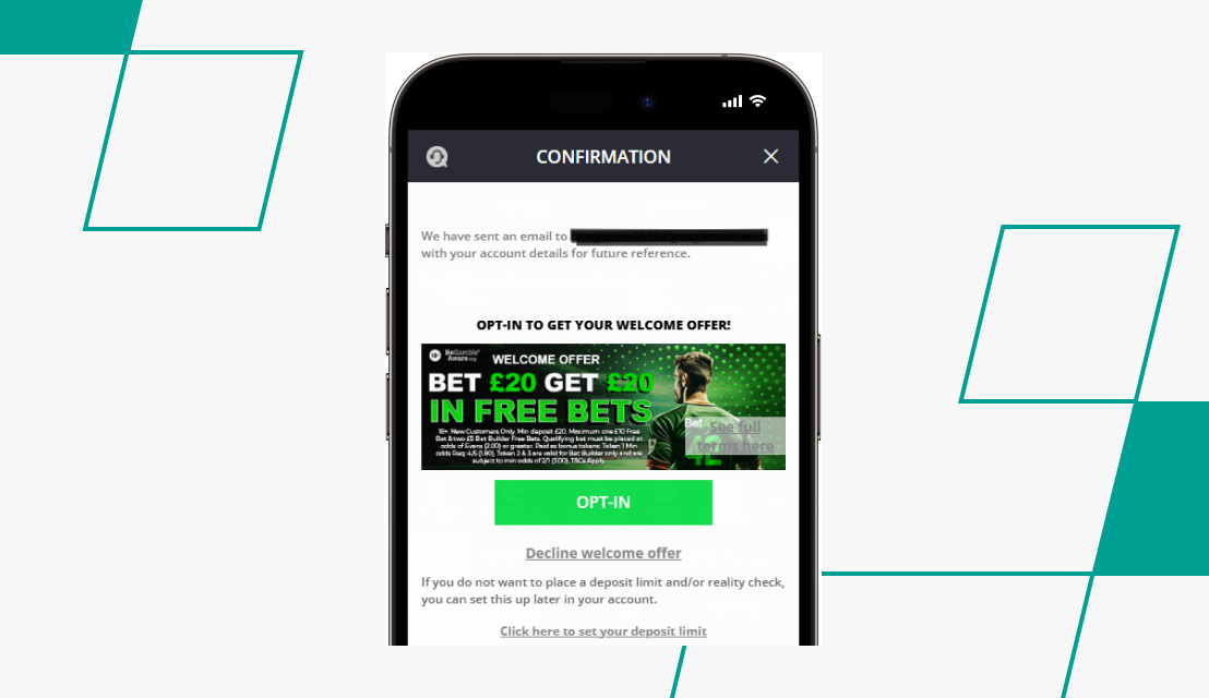 screenshot of bet442 registration step 3