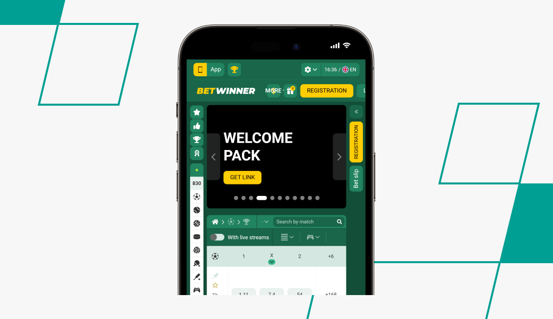 screenshot of betwinner pakistan site