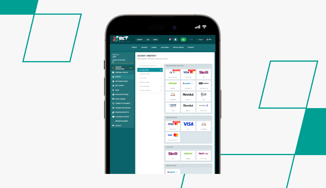 screenshot of 22bet registration process step 2