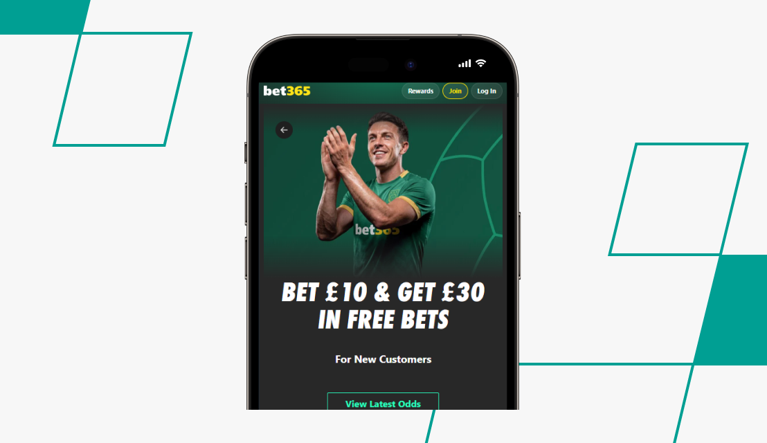 screenshot of bet365 sports welcome offer