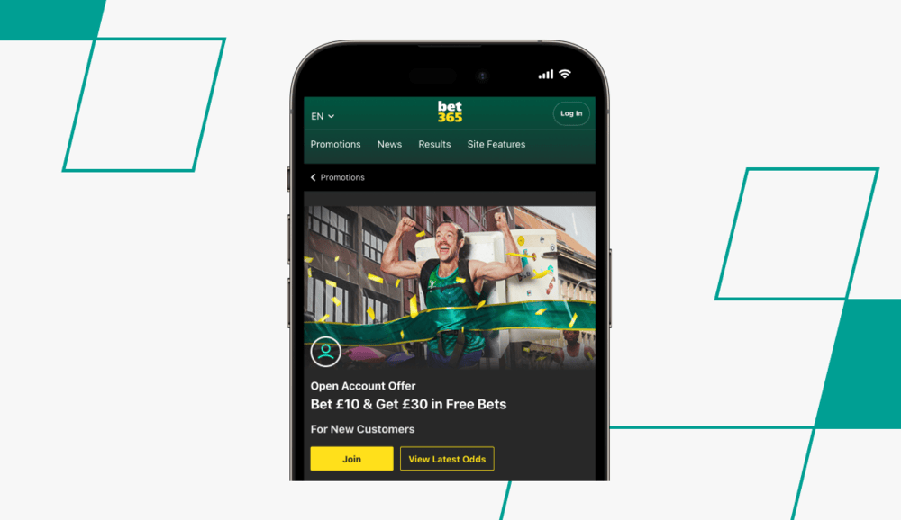 screenshot of bet365 sports welcome offer