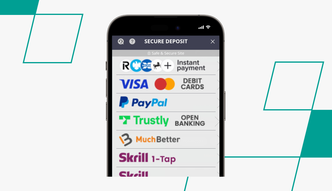 screenshot of betmaze deposit step 2