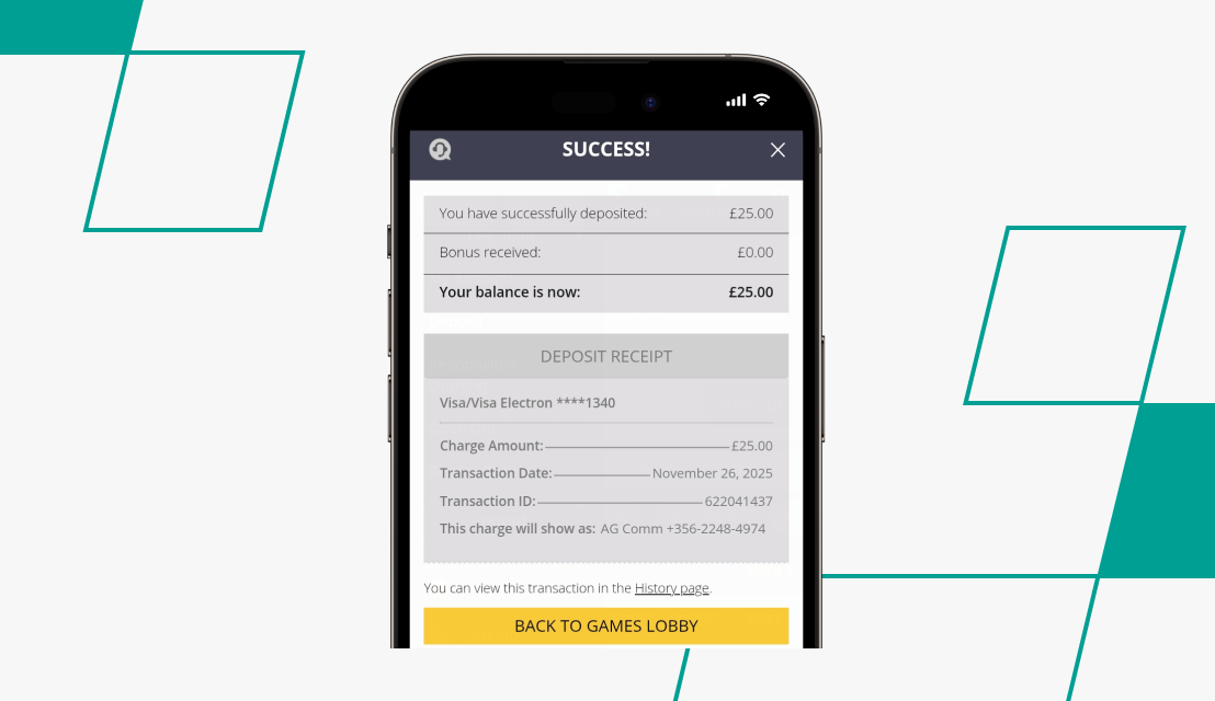 screenshot of betmaze deposit step 4