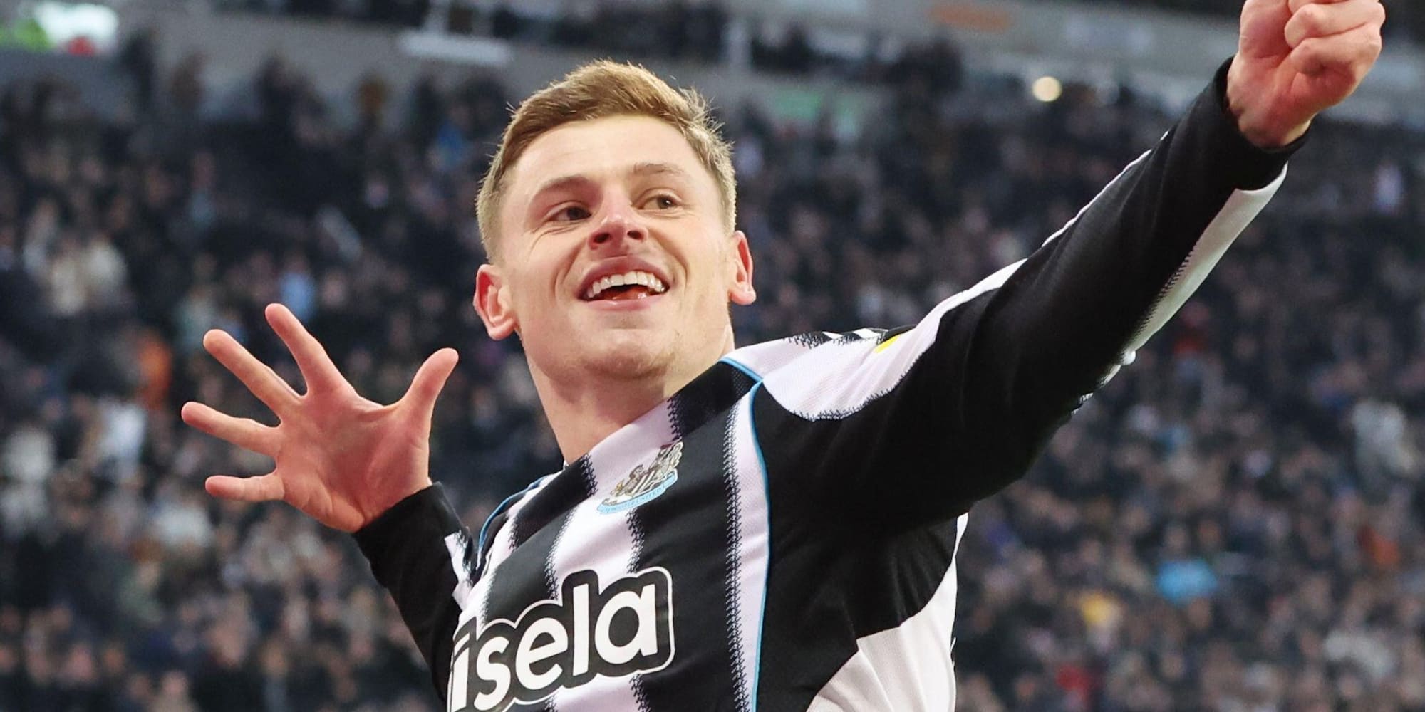 Newcastle vs Man City Carabao Cup semi-final bet builder tips. Harvey Barnes pictured