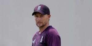 Joe Root in his purple training gear for England