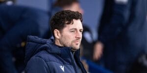 Ryan Mason West Brom manager stood on the side-lines watching his team