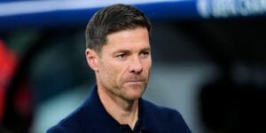Xabi Alonso in the dugout managing Real Madrid