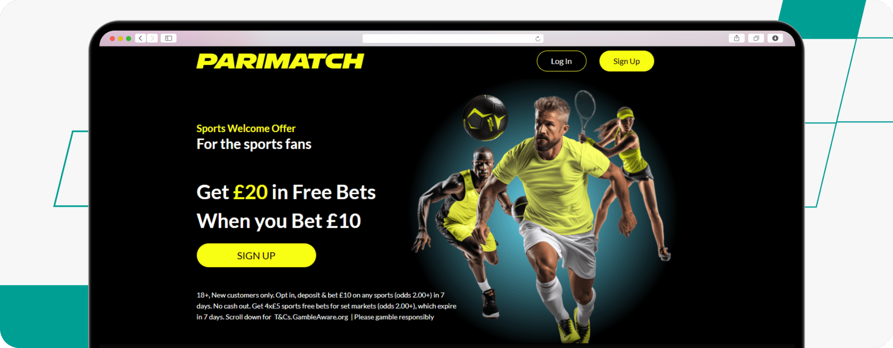 screenshot of parimatch sportsbook welcome offer
