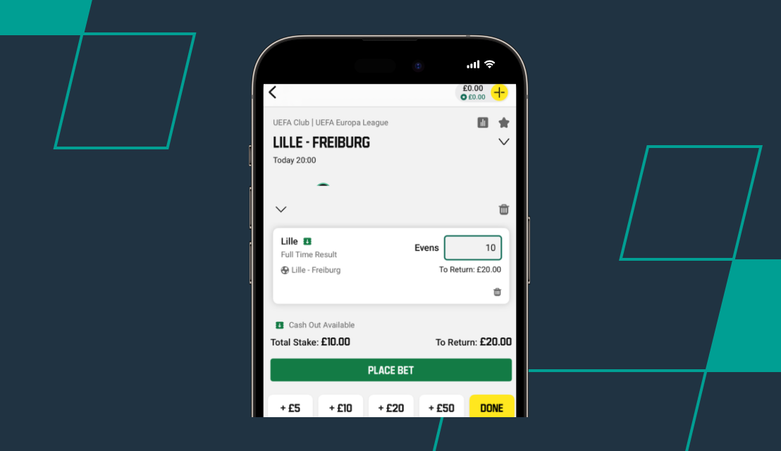 screenshot of unibet qualifying bet