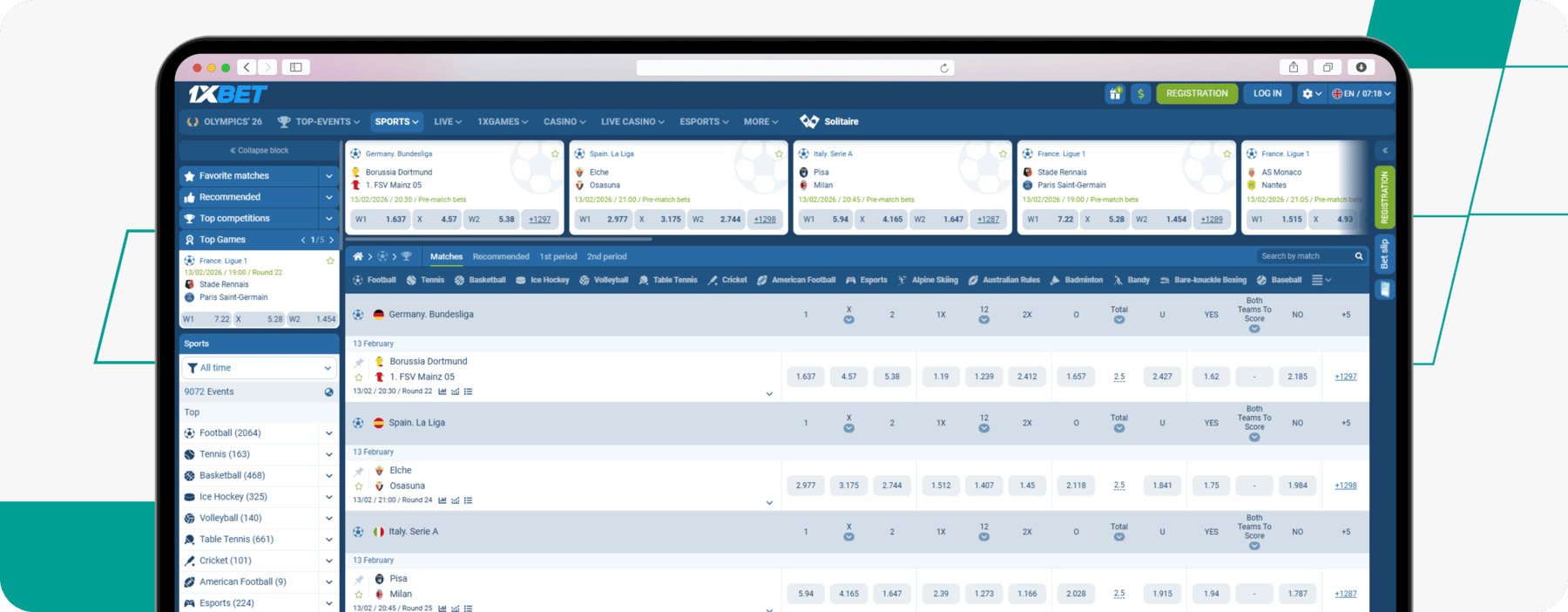 screenshot of 1xbet nigeria site sportsbook