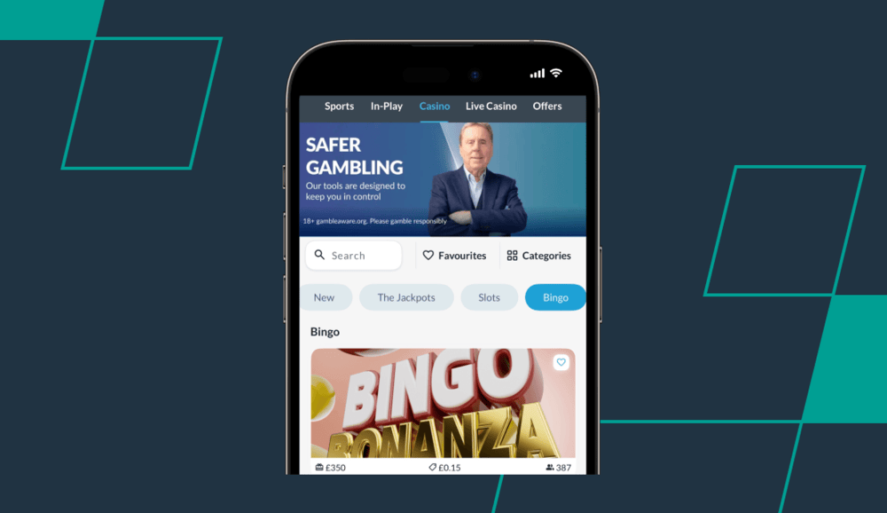 screenshot of betvictor bingo page