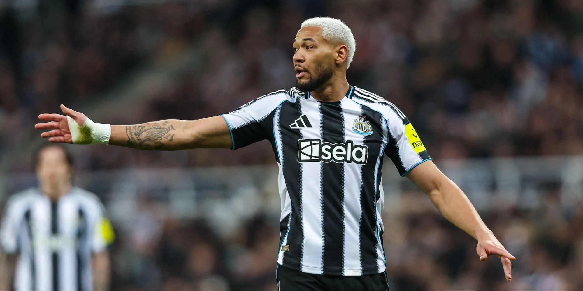 Joelinton playing football for Newcastle United