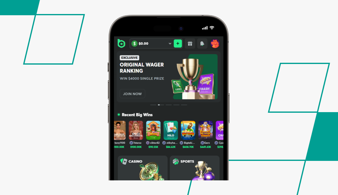 screenshot of bc.game deposit process step 1