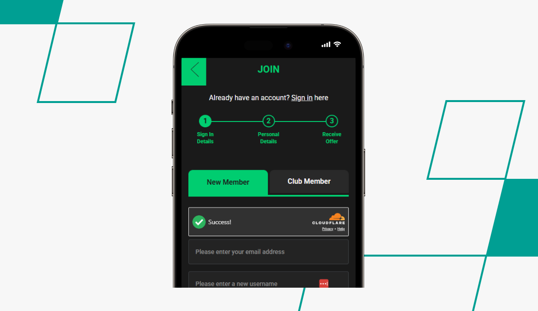 screenshot of grosvenor registration process step 1