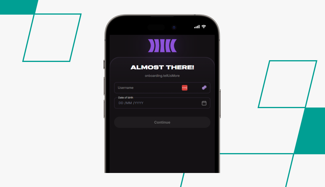 screenshot of cloudbet registration step 3