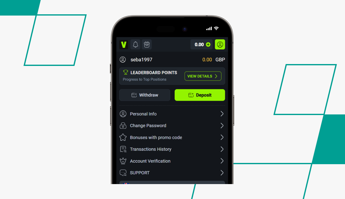 screenshot of velobet withdrawal step 2