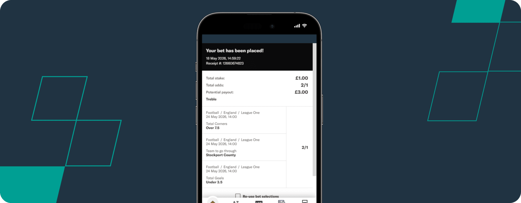BetMGM Betslip League 1 Play-Off Final 2026 Bolton vs Stockport