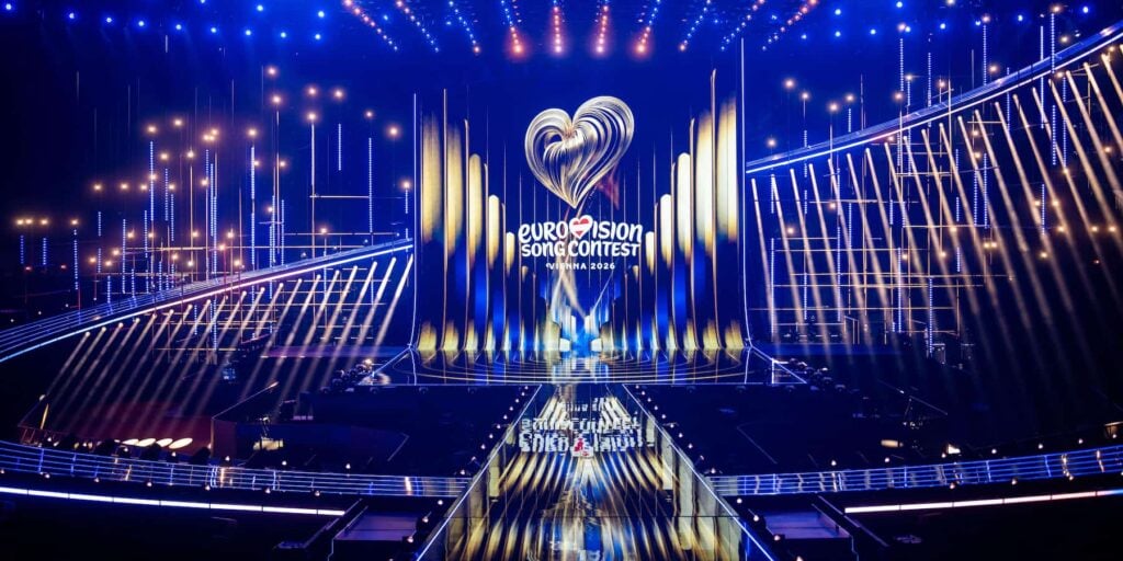 The stage for the 2026 Eurovision Song Contest in Vienna, Austria
