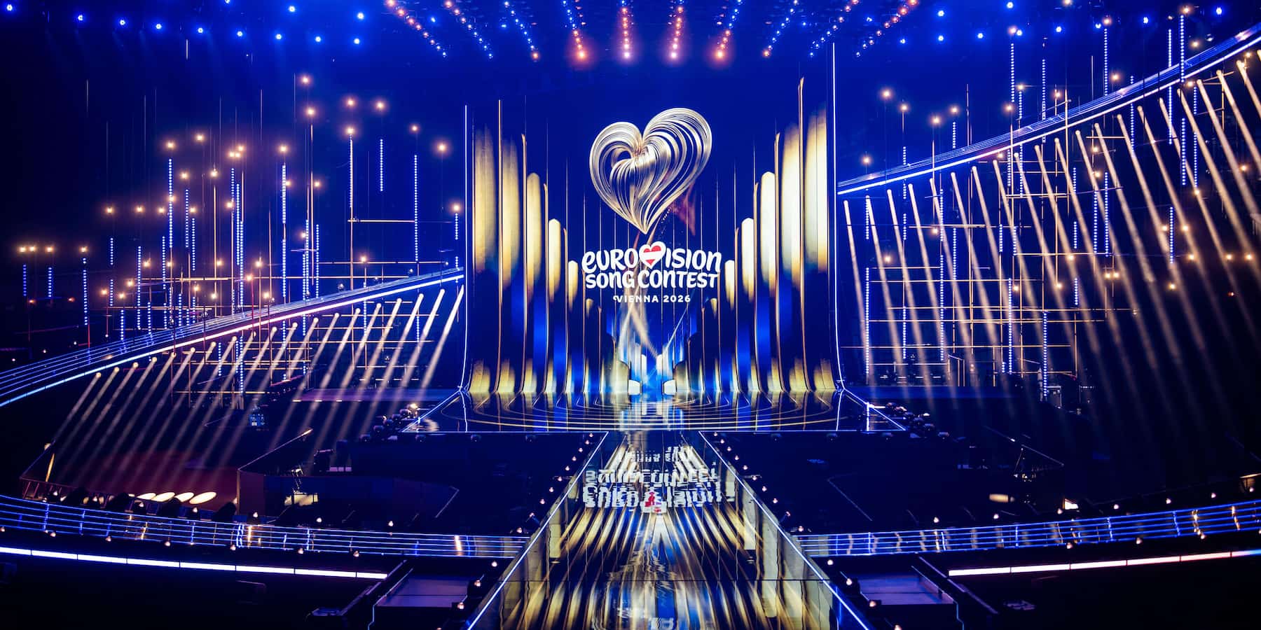 The stage for the 2026 Eurovision Song Contest in Vienna, Austria