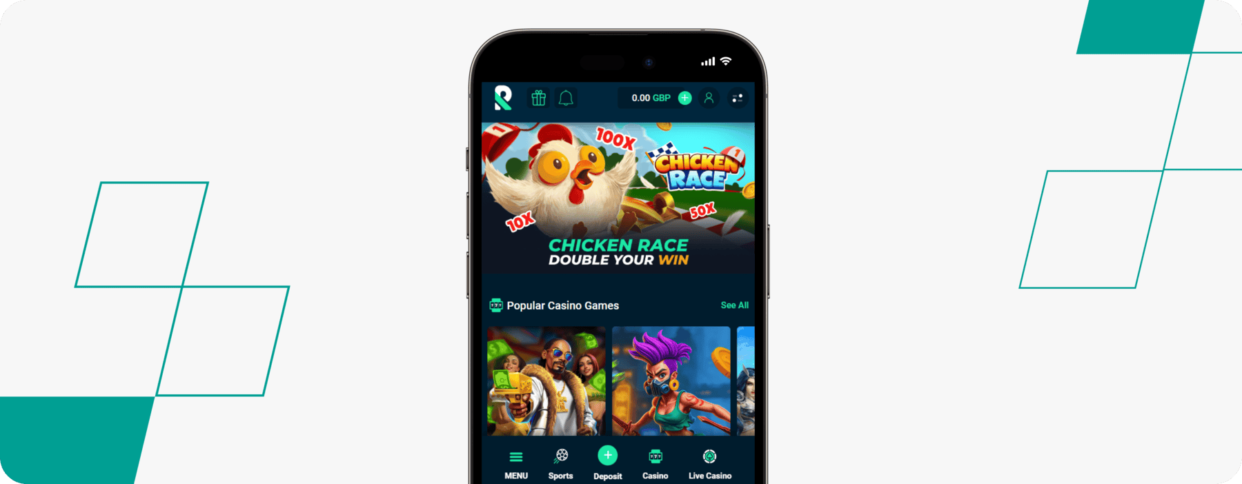 screenshot of rolletto mobile site