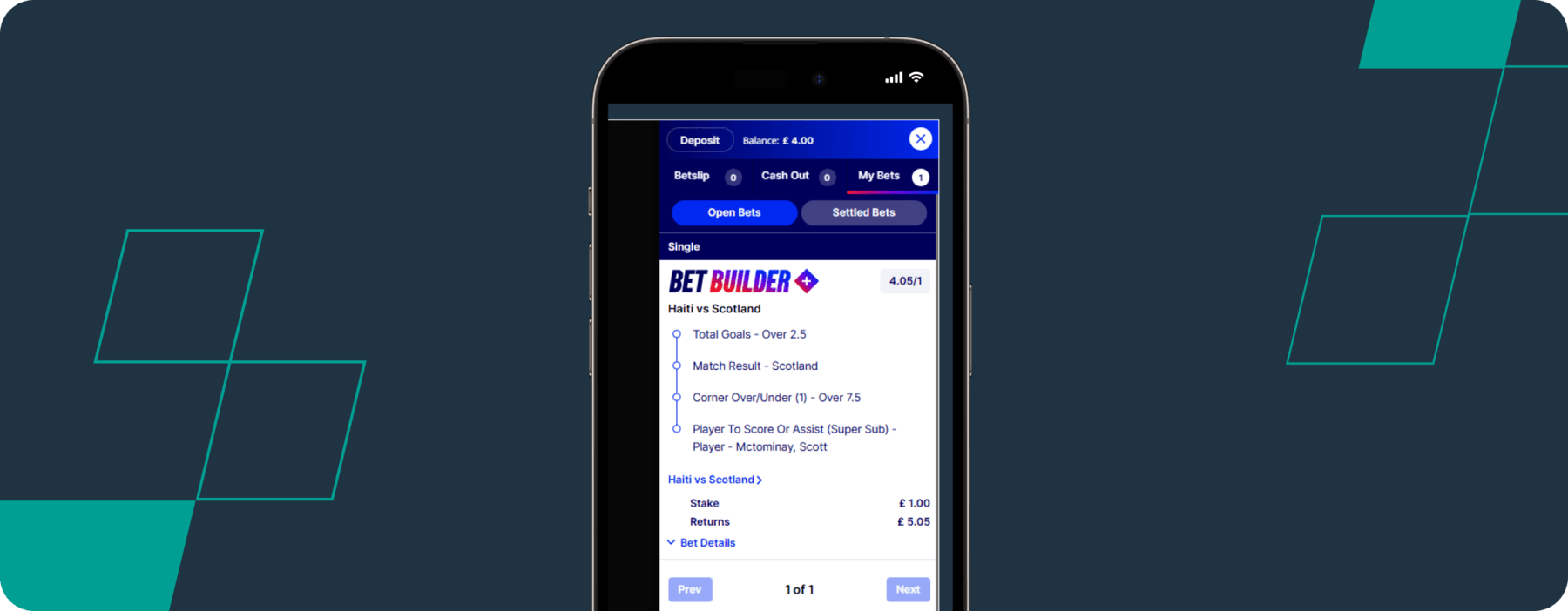 Betfred betslip 11th June 2026 Haiti vs Scotland