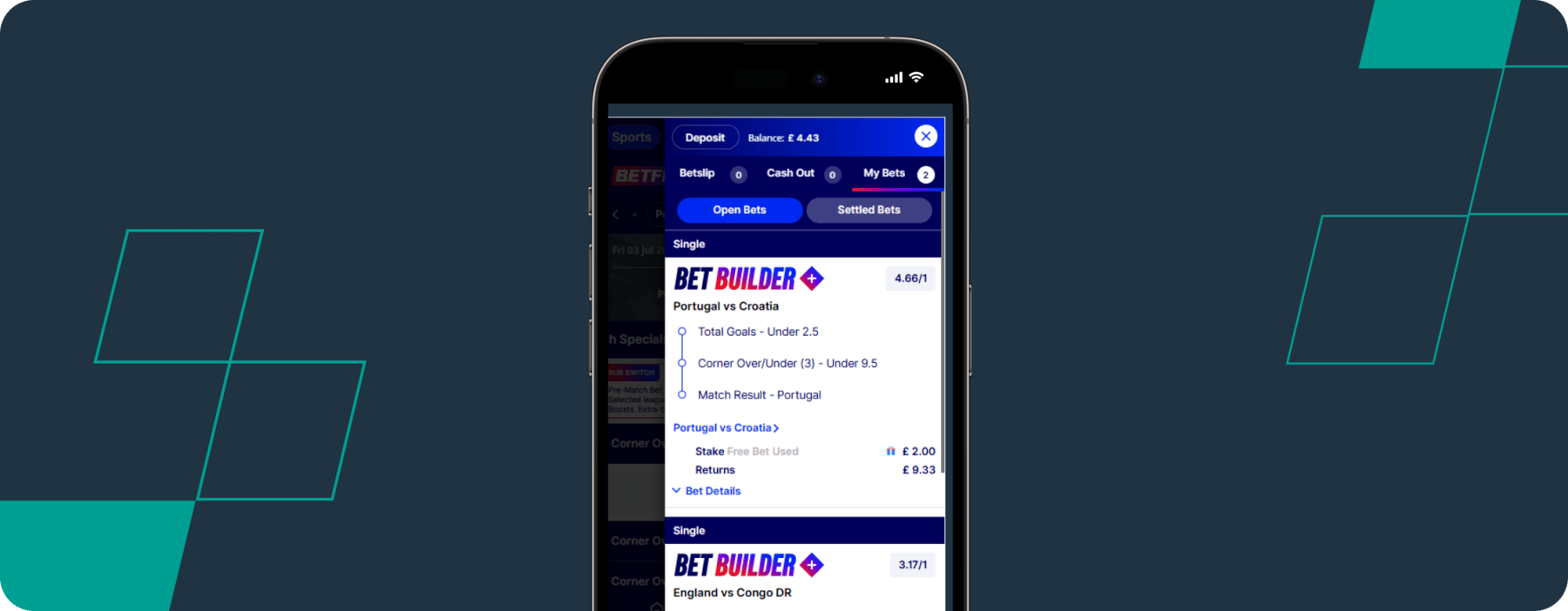 Betfred Betslip 30th June 2026 Portugal vs Croatia