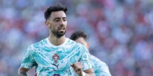 Bruno Fernandes playing for Portugal