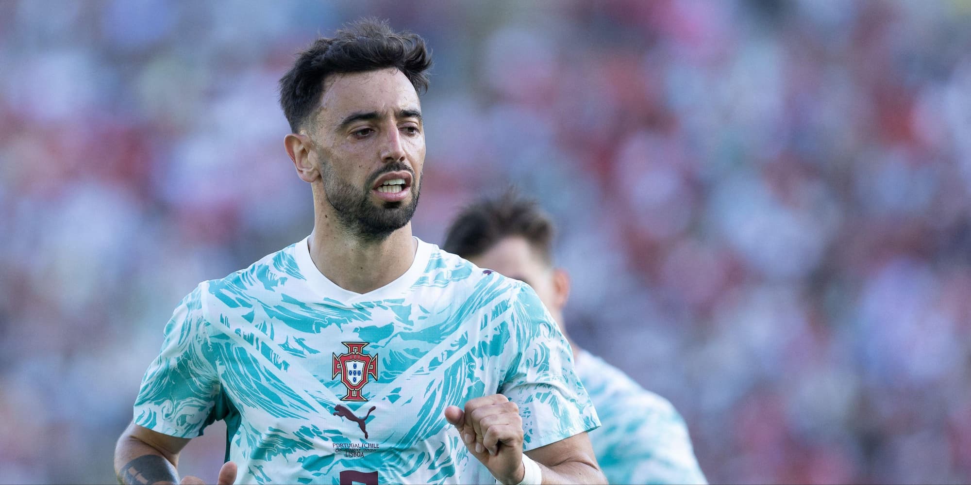 Bruno Fernandes playing for Portugal