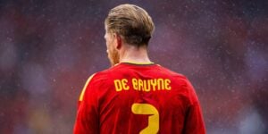 Kevin De Bruyne in his Belgium kit
