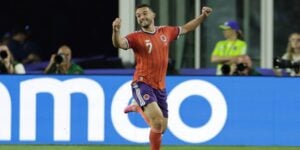 John McGinn after scoring for Scotland against Haiti
