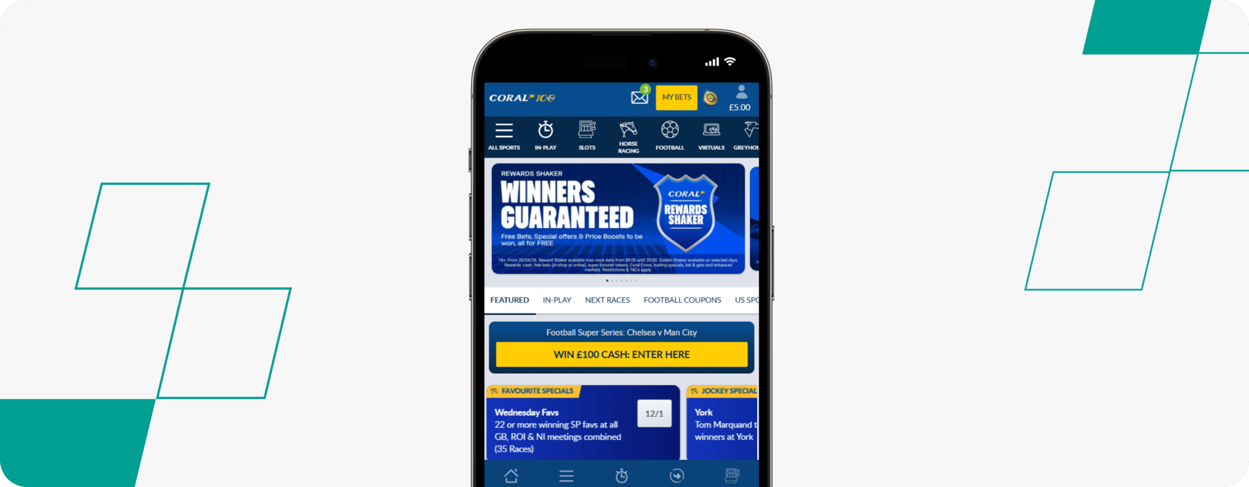 screenshot of coral mobile app