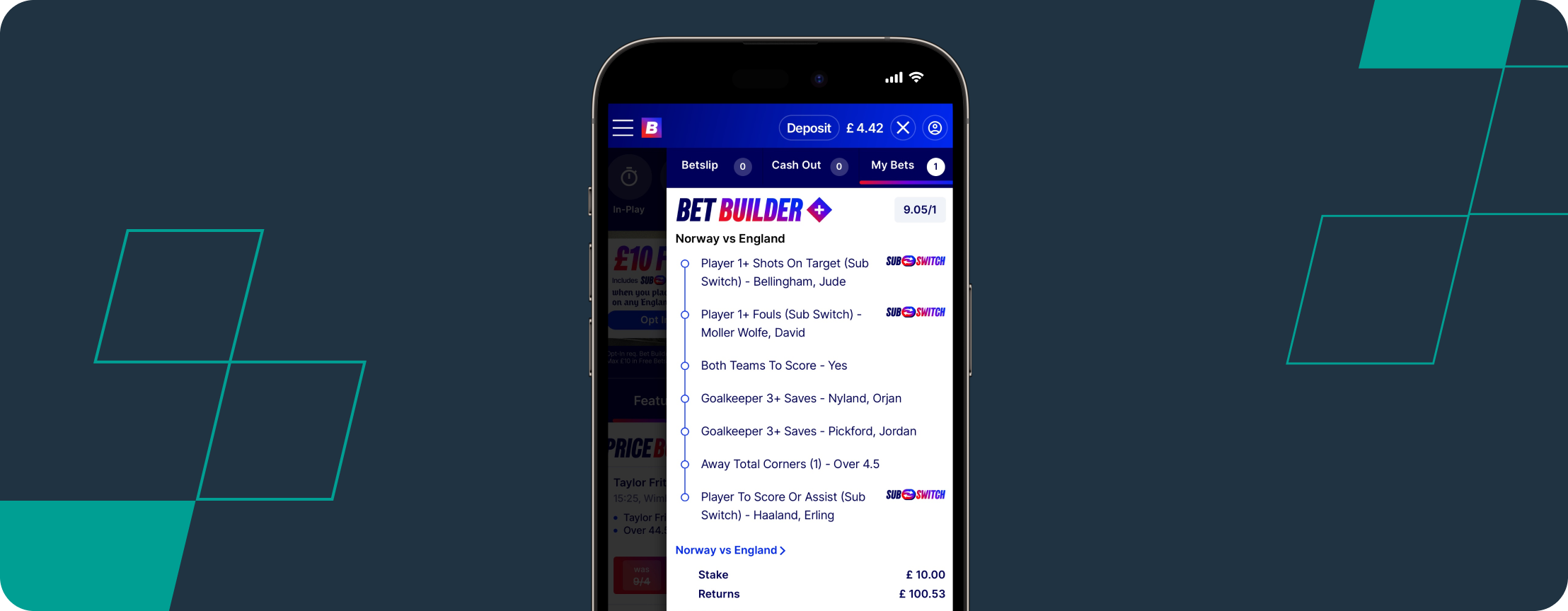 Betfred Betslip Norway vs England World Cup Bet Builder 8 June 2026