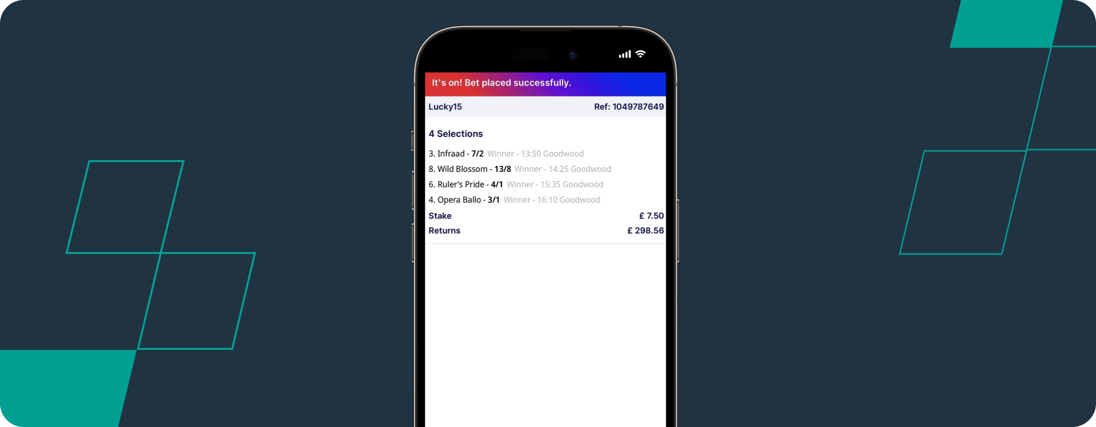 TPP betslip Betfred Goodwood day 2 29 July 2026 - desktop