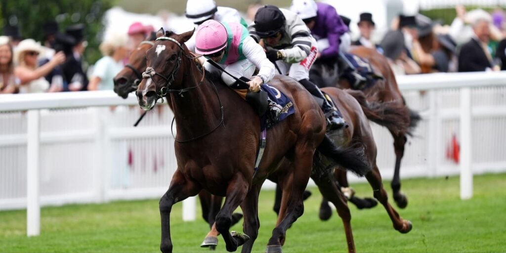 Colin Keane and Blue Bolt winning at Royal Ascot