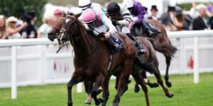Colin Keane and Blue Bolt winning at Royal Ascot