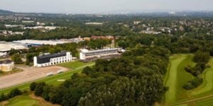 Hamilton Park Racecourse aerial view
