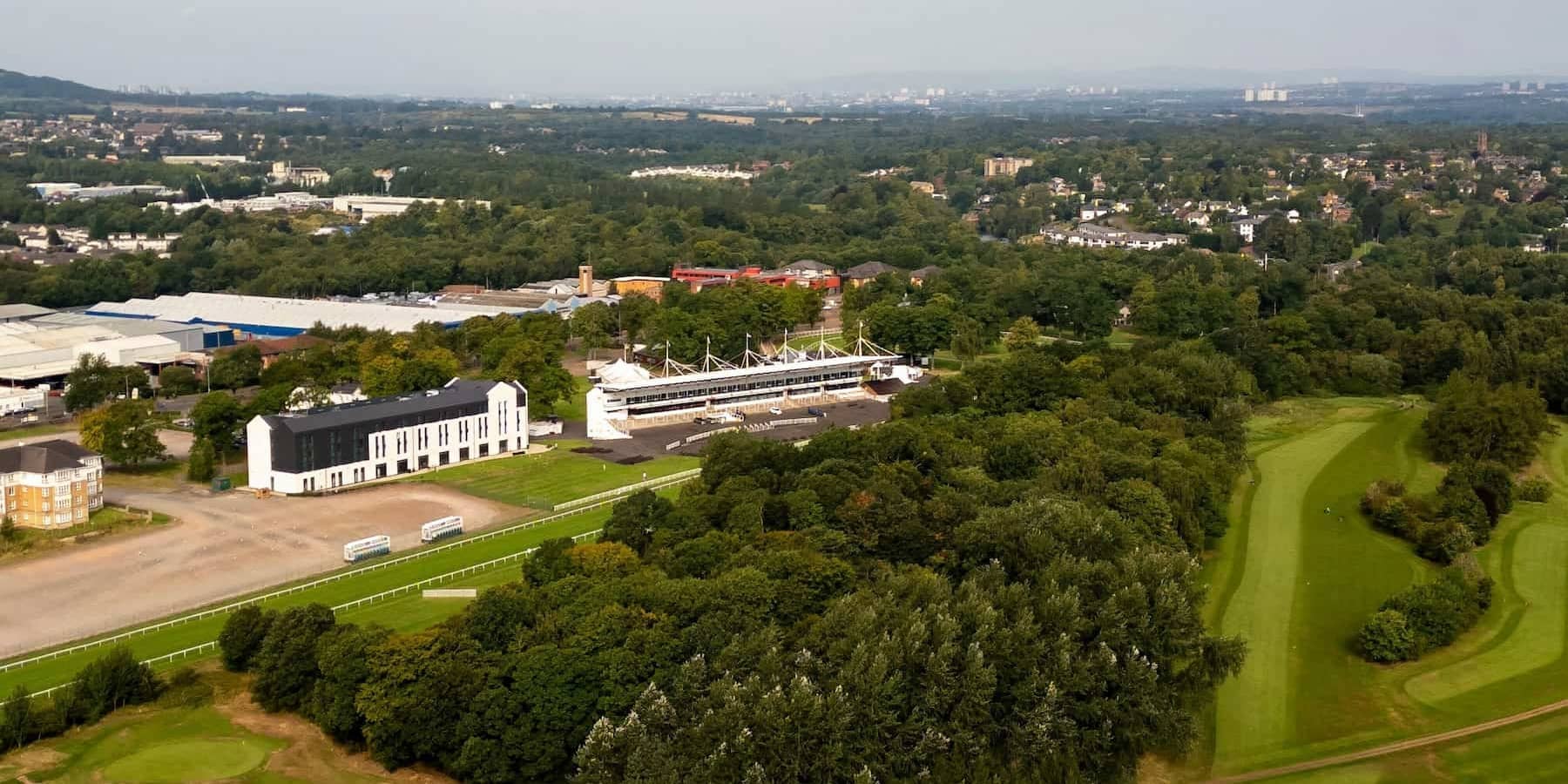 Hamilton Park Racecourse aerial view