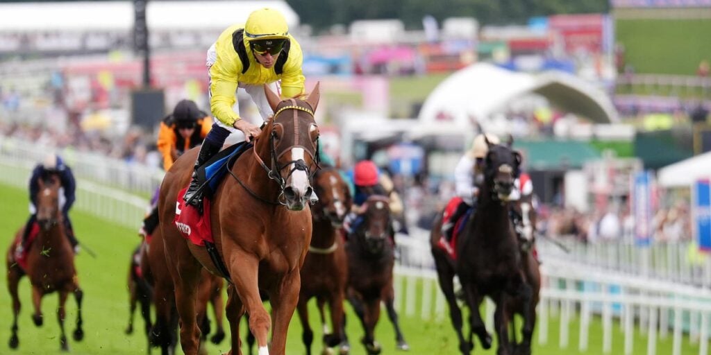 Sallaal winning at Epsom on Oaks day