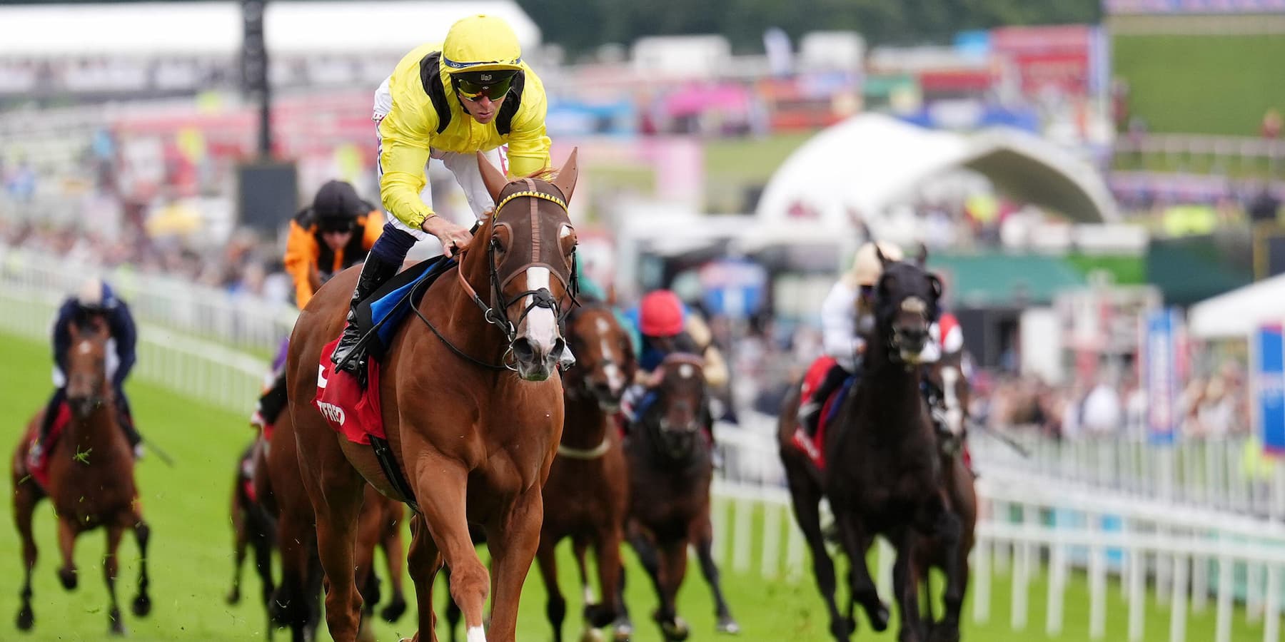 Sallaal winning at Epsom on Oaks day