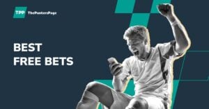 person celebrating free bet win