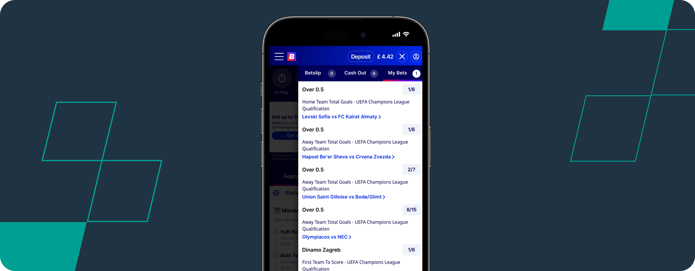 Betfred Bet Slip Champions League Acca Qualifiers 3 September 2026