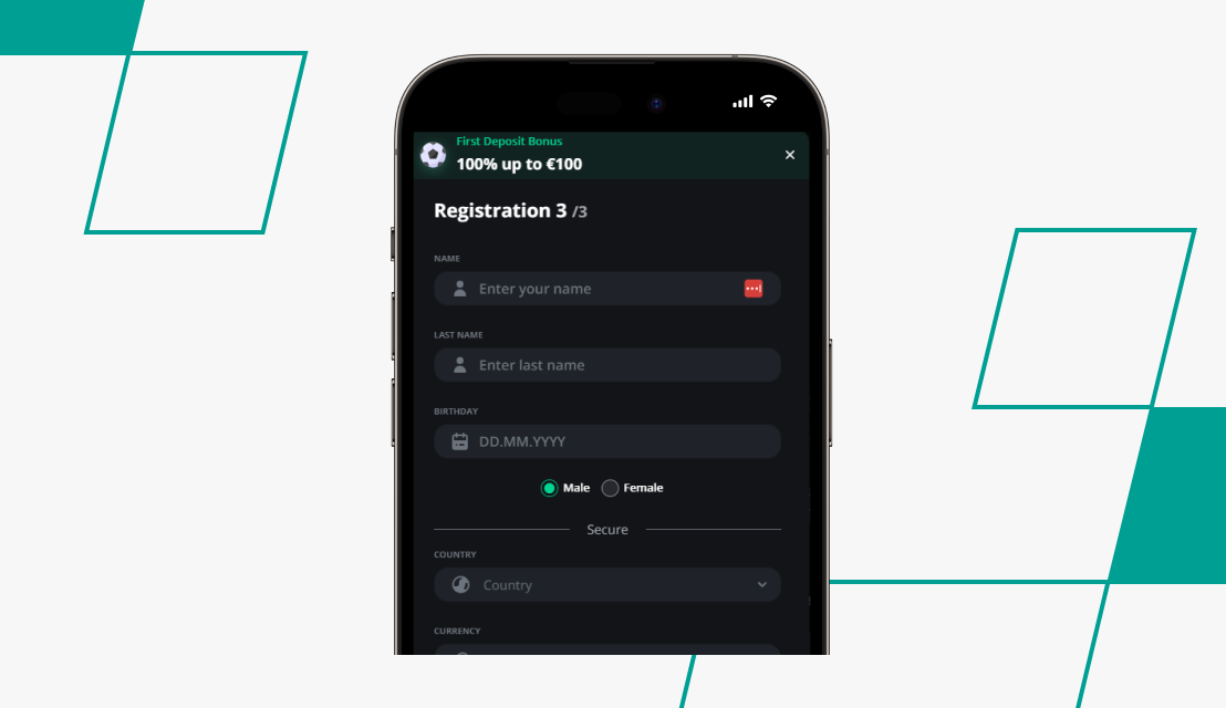 screenshot of excitewin sign up step 4