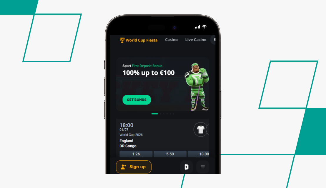 screenshot of excitewin sign up step 1