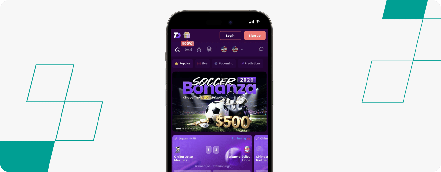 screenshot of trustdice mobile site